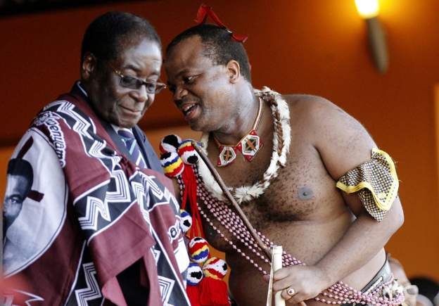 King Mswati III (r) is Africa's last absolute monarch